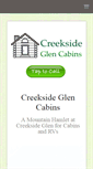 Mobile Screenshot of creeksideglencabins.com